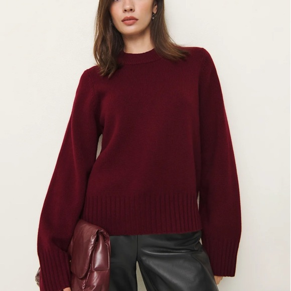 NWT Reformation Calloway Regenerative Wool Crew - Chianti - Picture 8 of 8